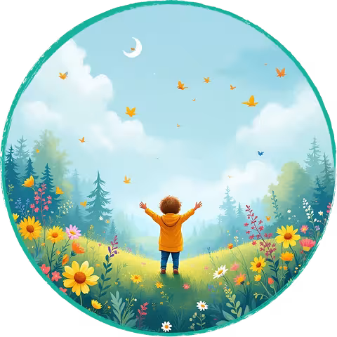 Child in a meadow